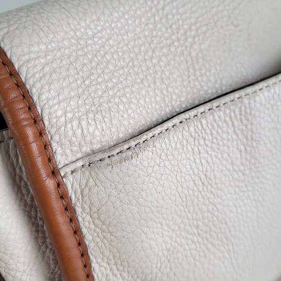 Michael Kors Cream Pebbled Leather Crossbody I Medium Shoulder Bag - Picture 11 of 12